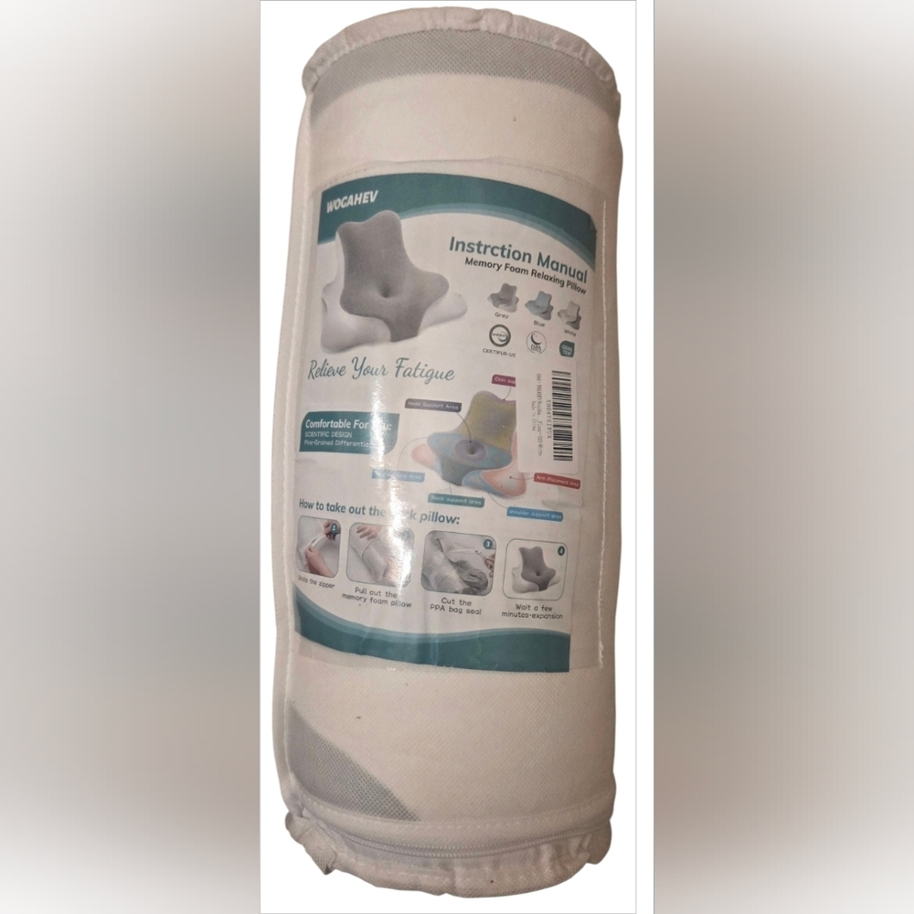 Reading Pillow for Bed, Lying, Leaning and Prone, Ergonomic Memory Foam - Picture 6 of 7